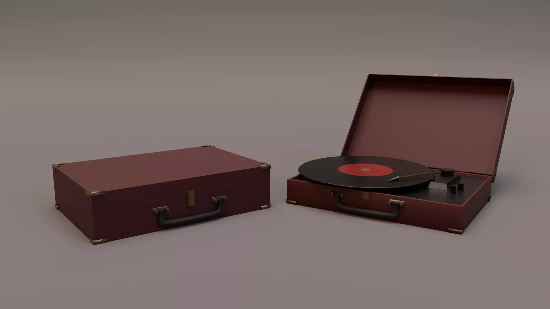 Record Player Low-poly 3D model