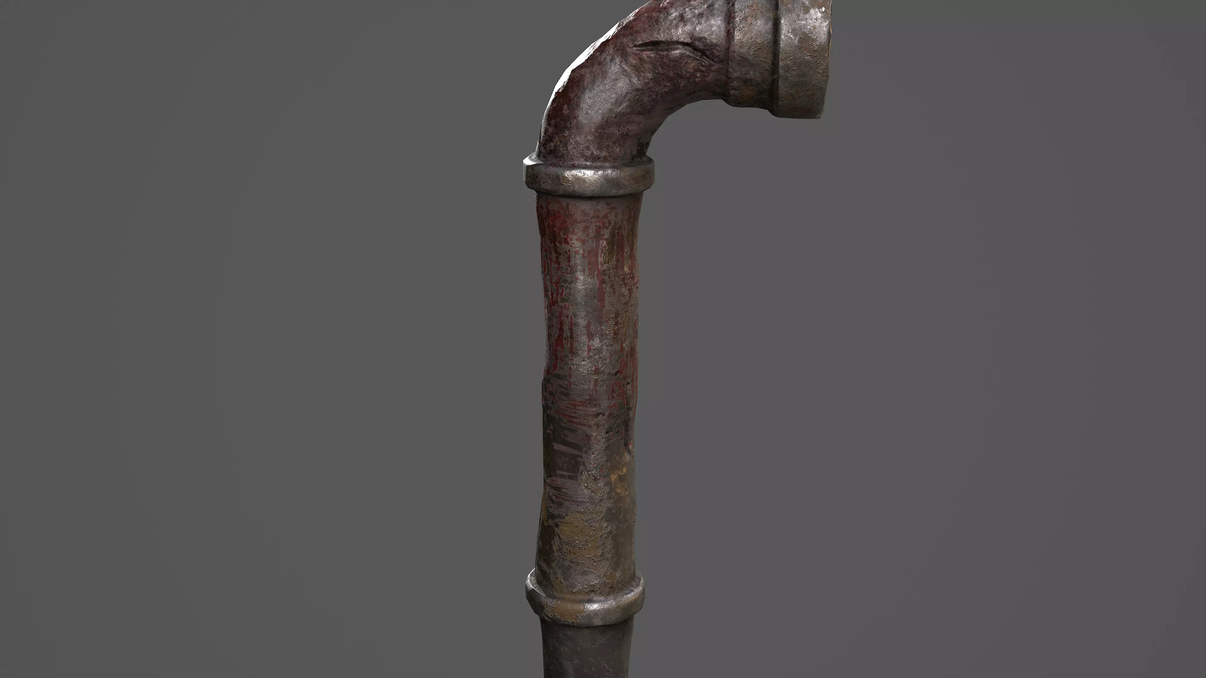 Metal Pipe Weapon Game Ready 3D Model PBR Low-poly 3D model