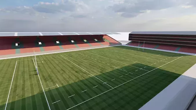 Football Stadium-American football 3D model 2