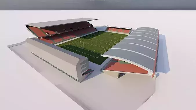 Football Stadium-American football 3D model 3
