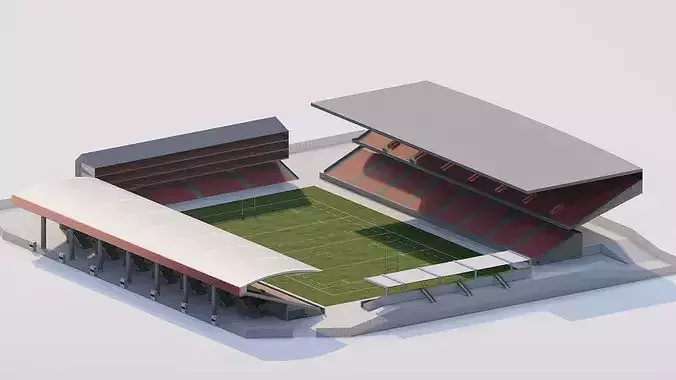 Football Stadium-American football 3D model 4