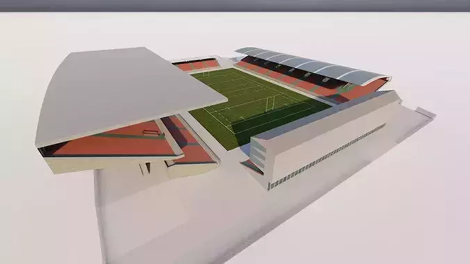 Football Stadium-American football 3D model 5