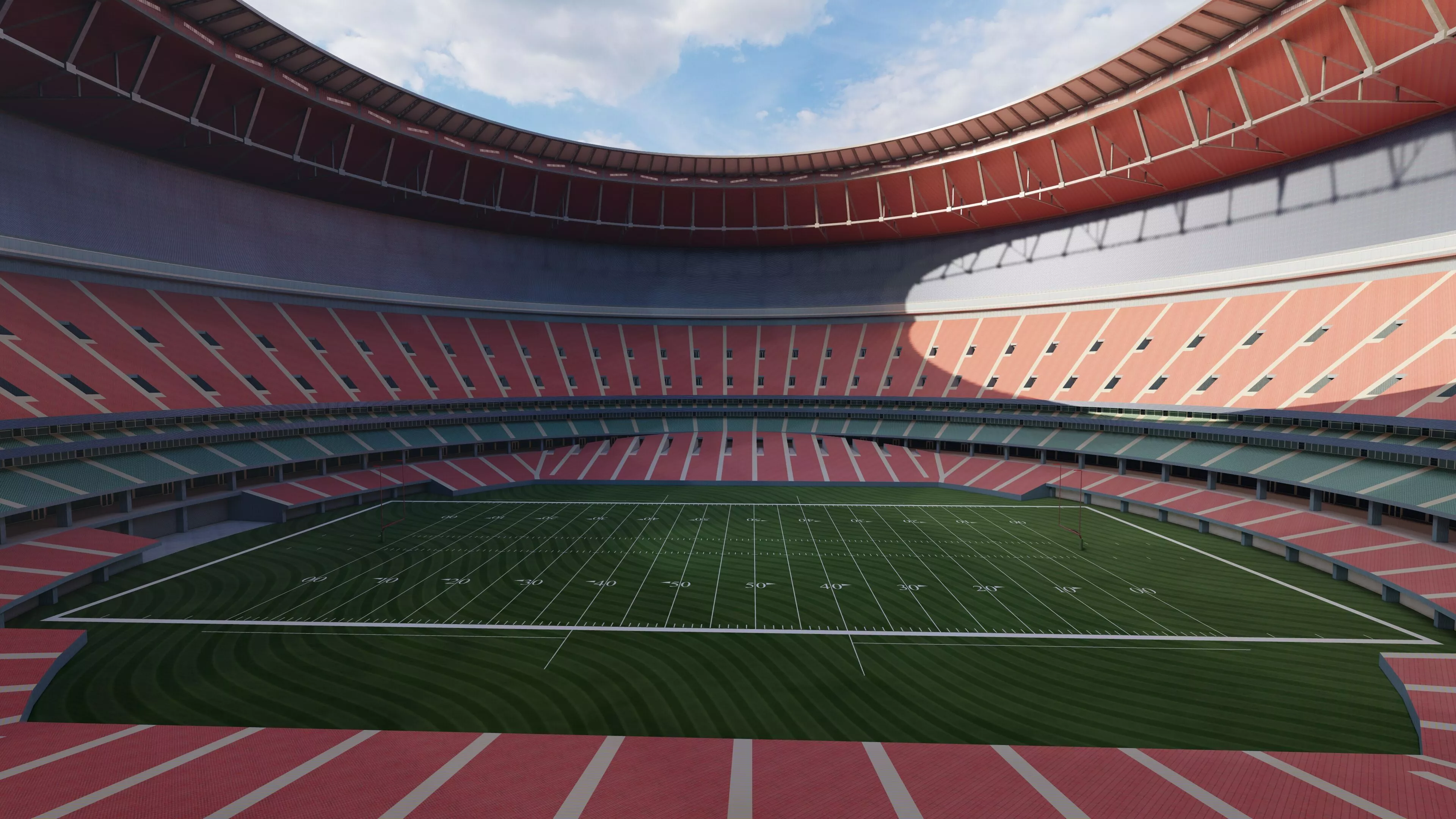 Football Stadium-American football 3D model