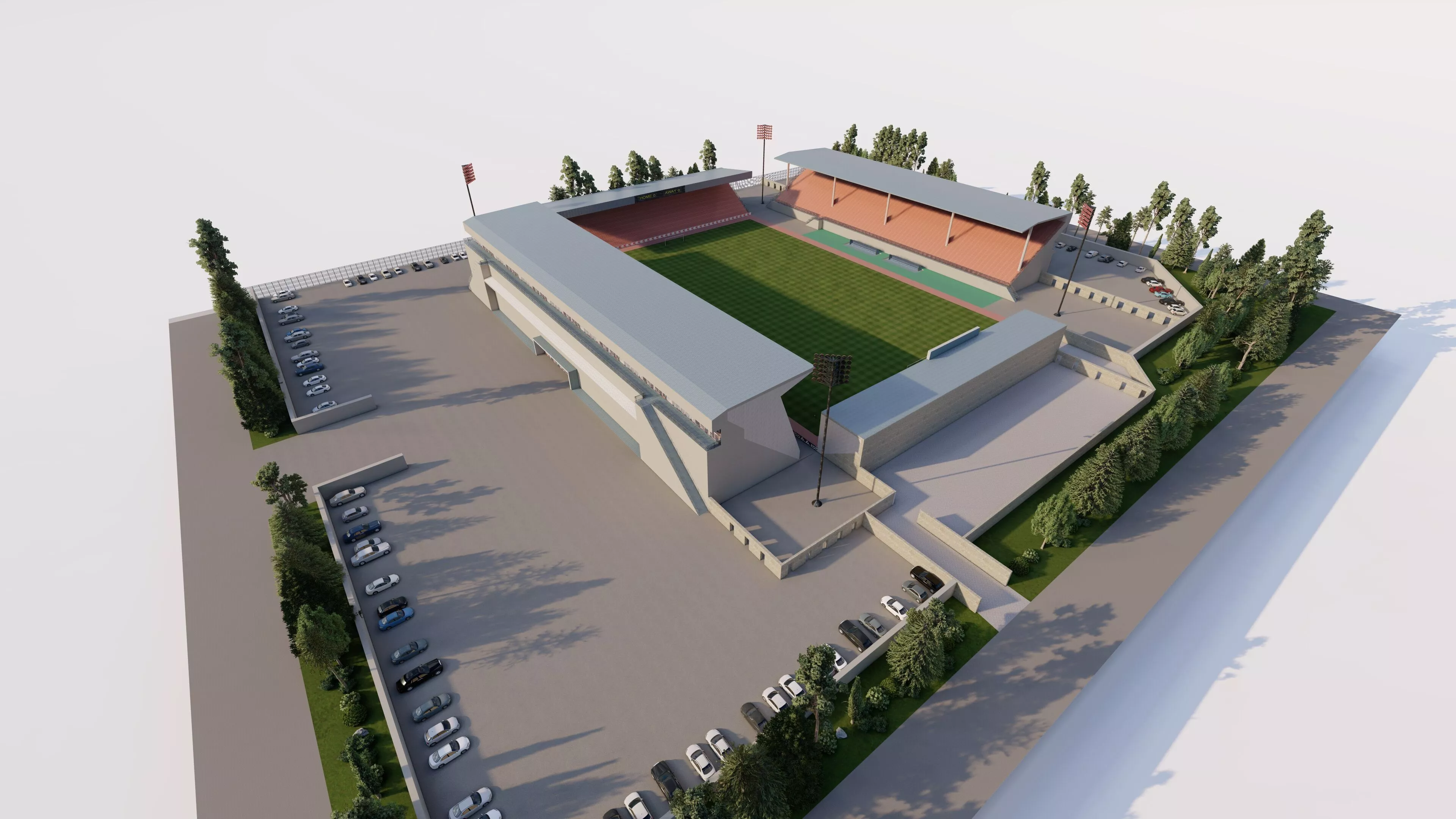 Football Stadium-American football 3D model