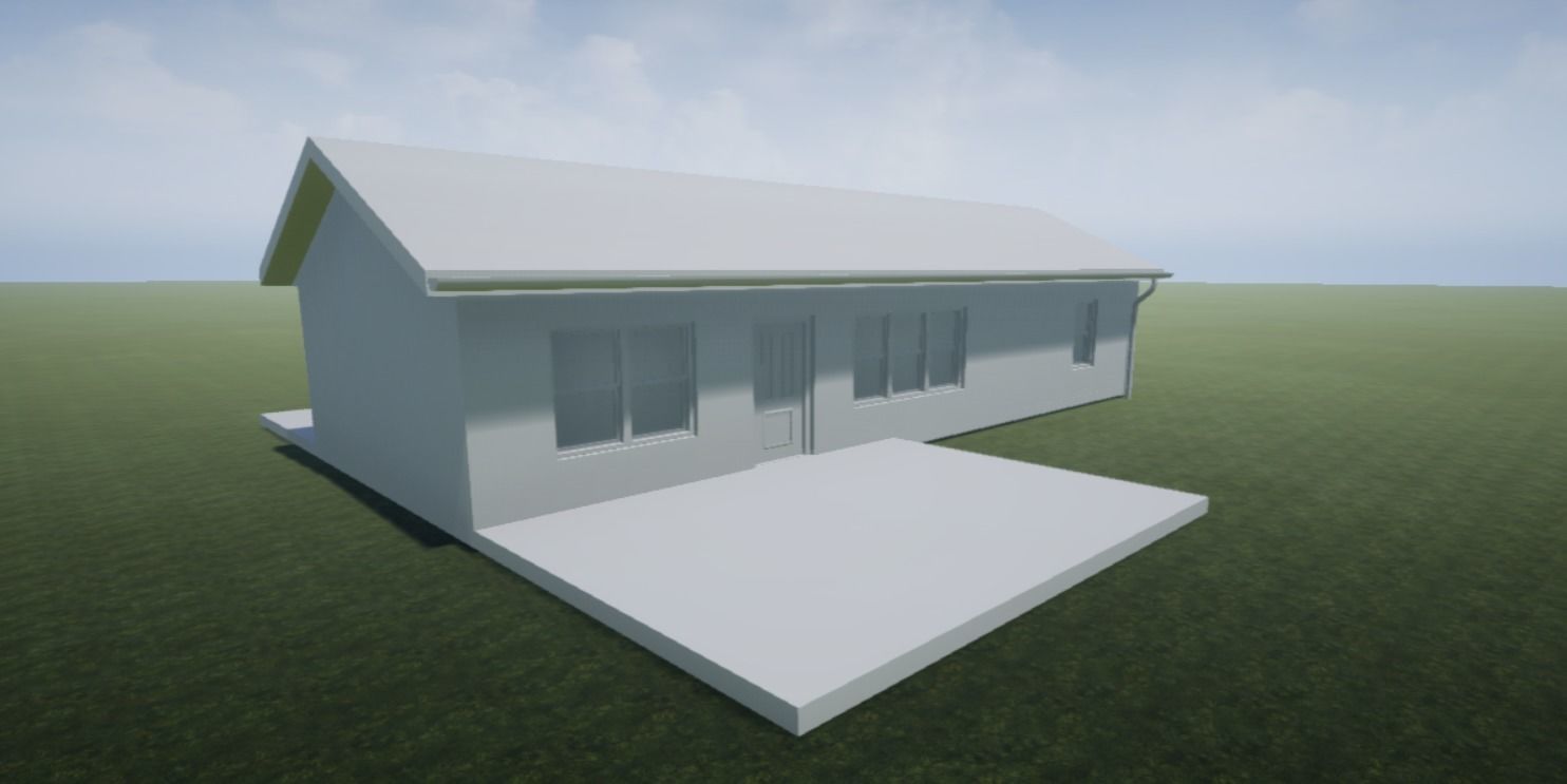 House with Garage Free low-poly 3D model
