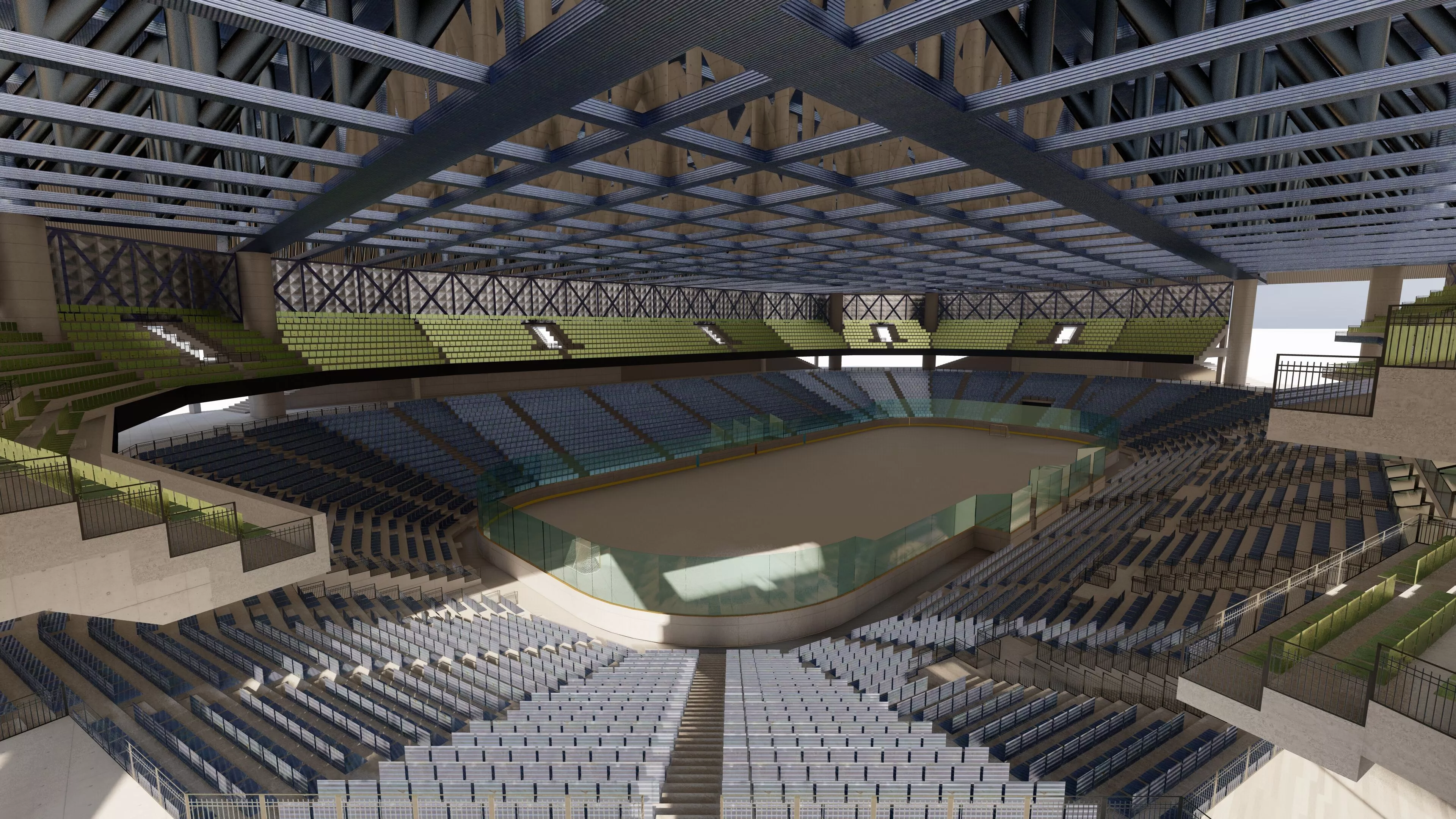 Ice skating stadium - ice hockey stadium 3D model