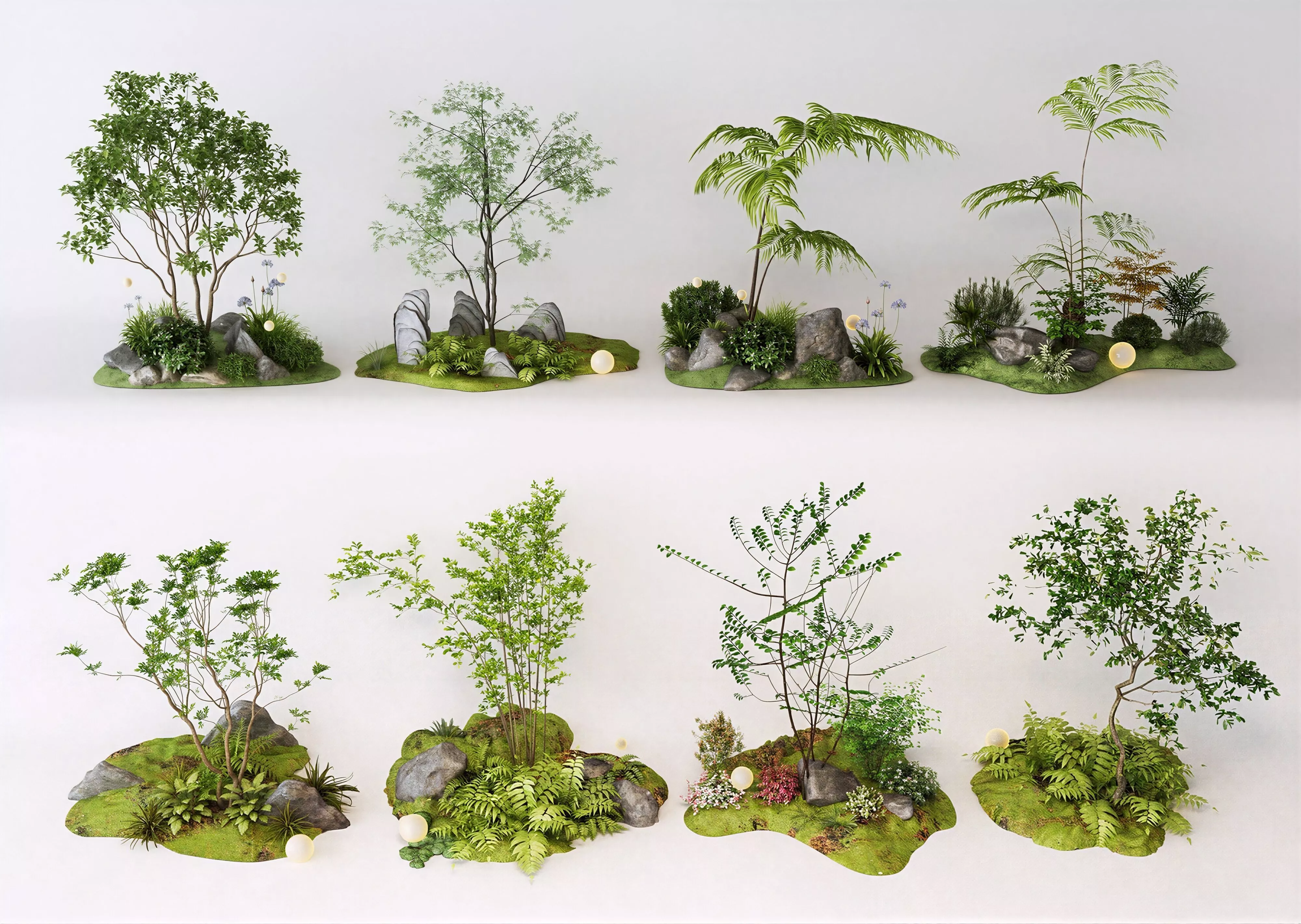 Indoor Natural Mini Landscape 3D Model Pack 3D model