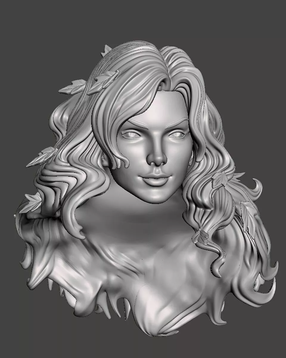 Poison Ivy headsculpt head sculpt 3D print model