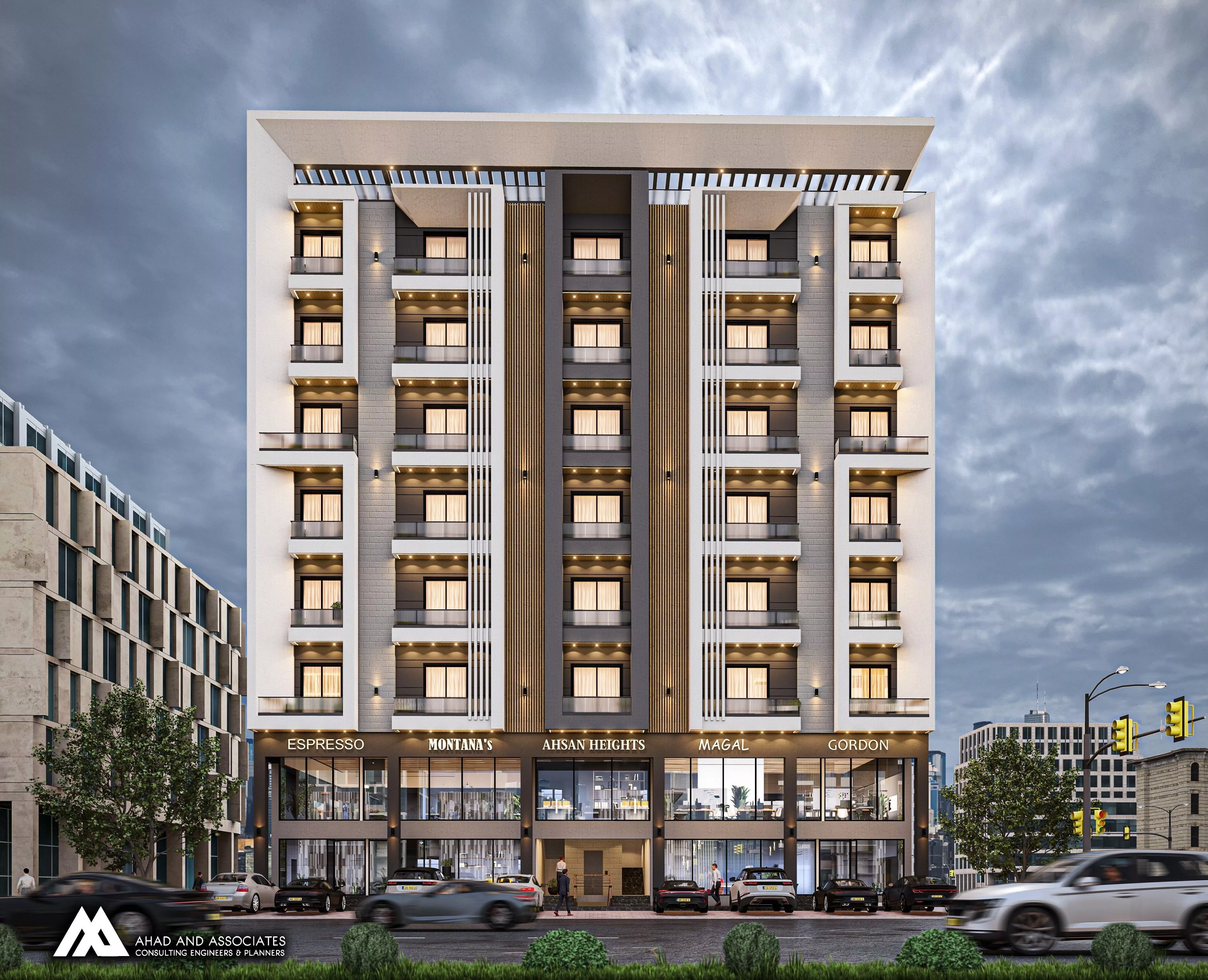 Modern Mixed Use Apartment Building SketchUp Model 3D model