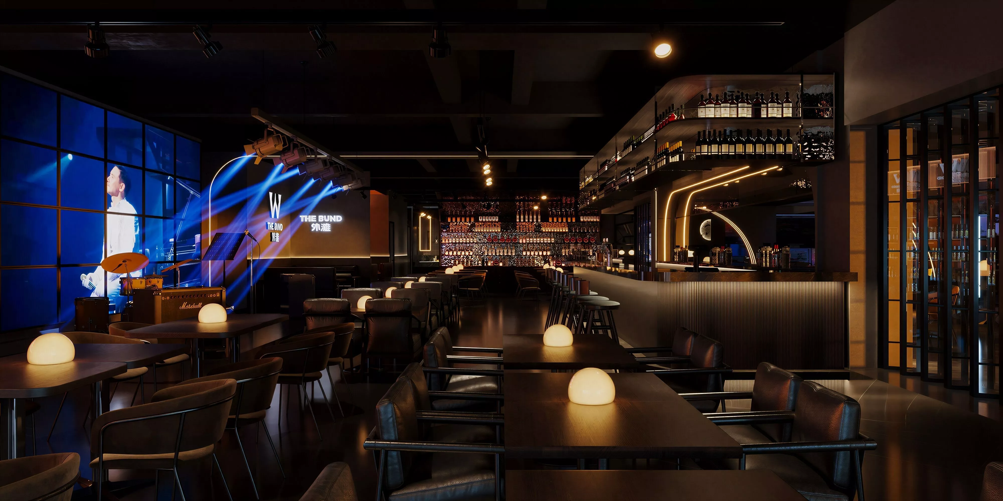 Dark Tone Live Music Bar Interior 3D Full Scene 3D model