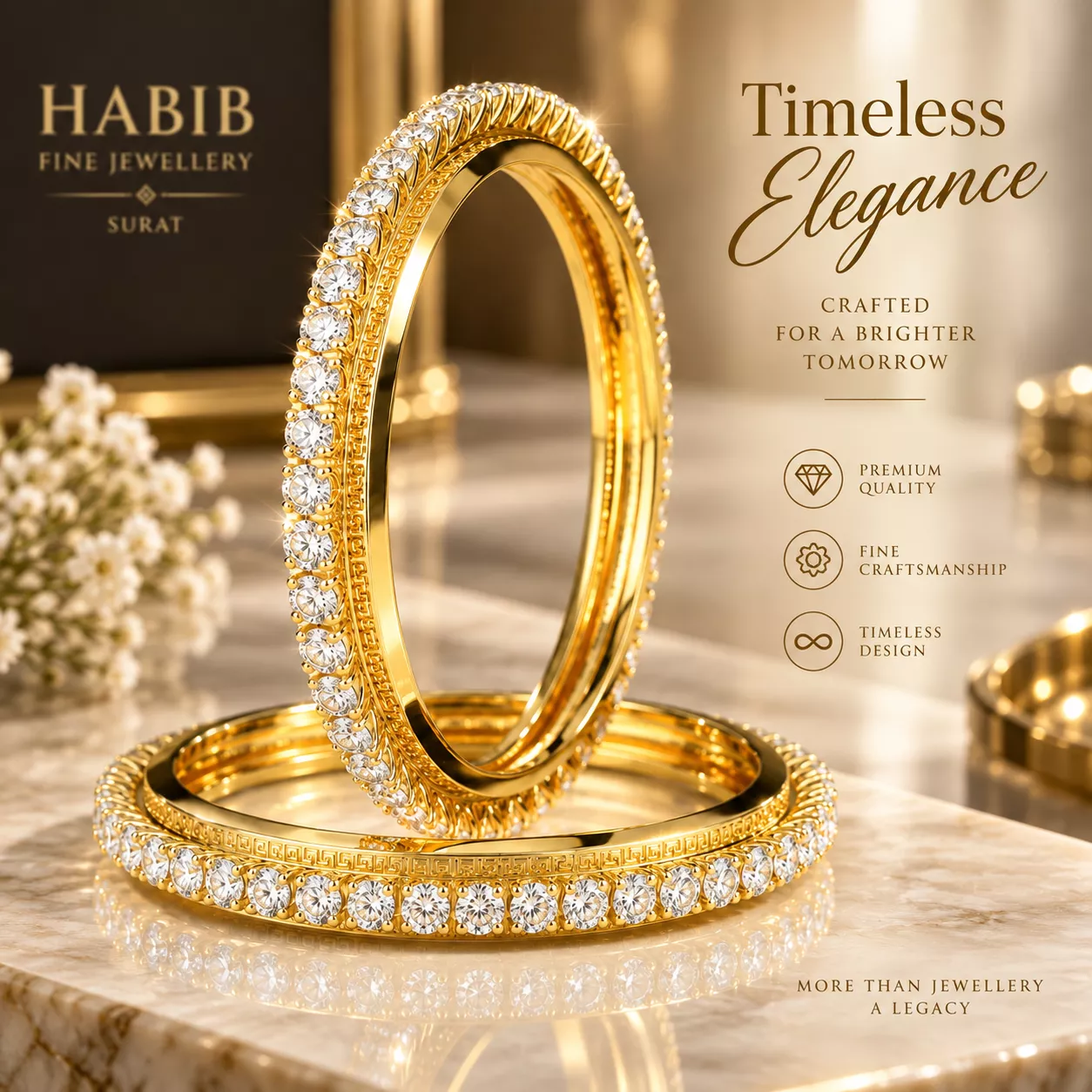 30 Carat Diamond Tennis Bangle 3D Model Free 3D print model