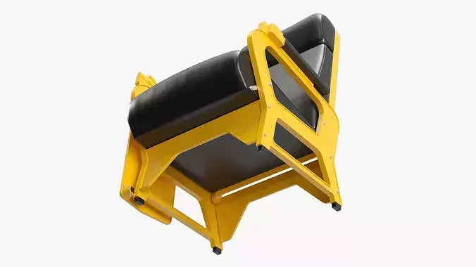 Leather Command Chair 3D model 5