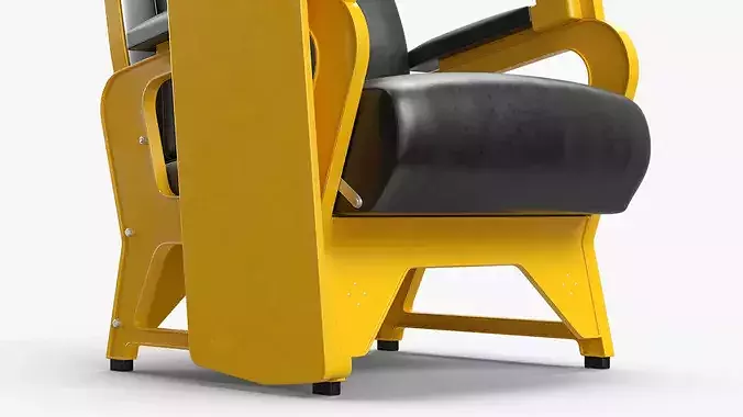 Leather Command Chair 3D model 7