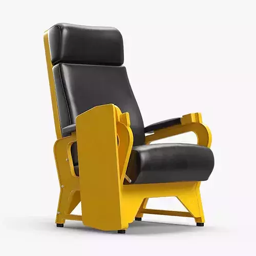 Leather Command Chair 3D model 6