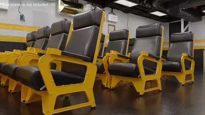 Leather Command Chair 3D model 2