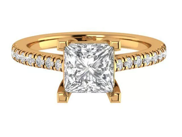 Princess Engagement Ring 3D print model