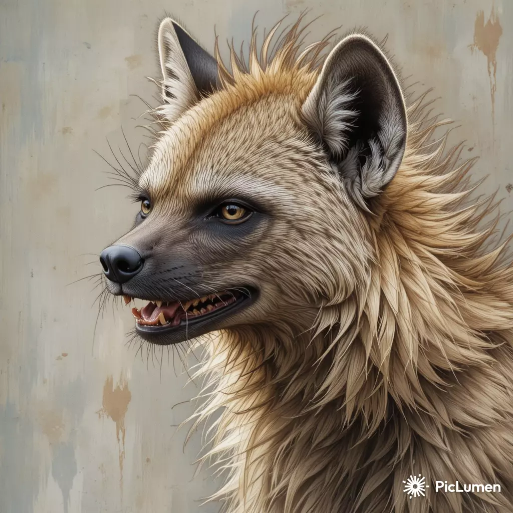 Low Poly Hyena 3D Model - Geometric Wildlife Animal Asset 3D print model