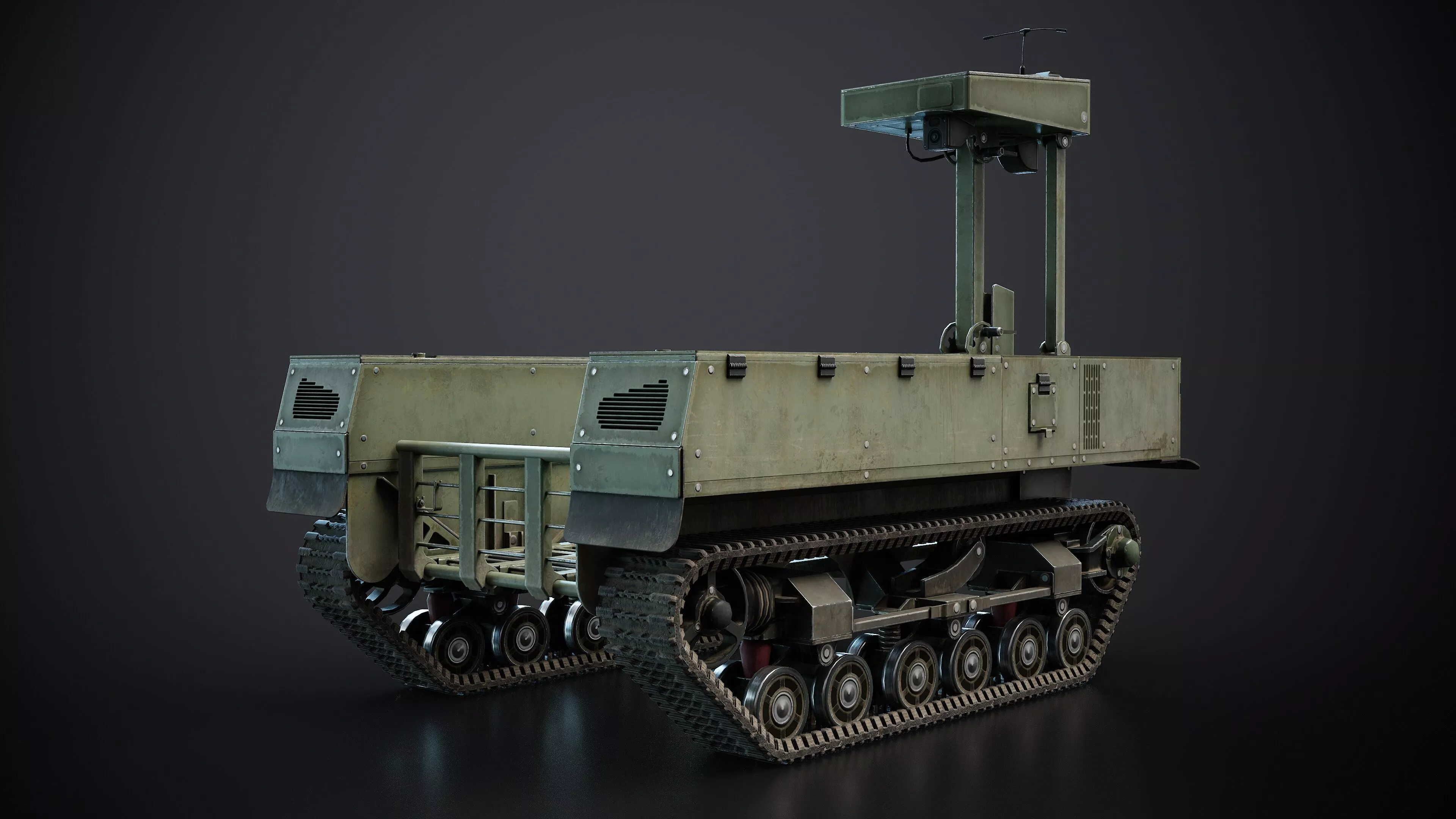 Termit 2 UGV Game Ready Low-poly 3D model