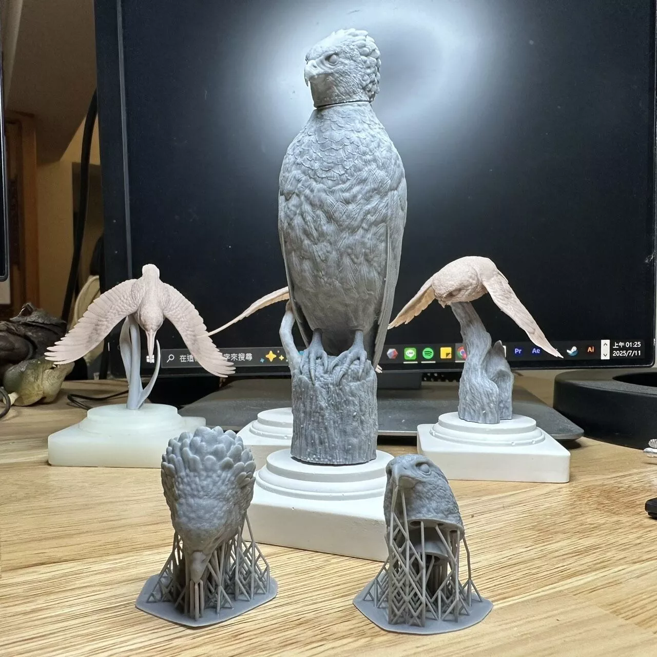 Desktop Wild Bird Collection - Crested Serpent Eagle 3D print model