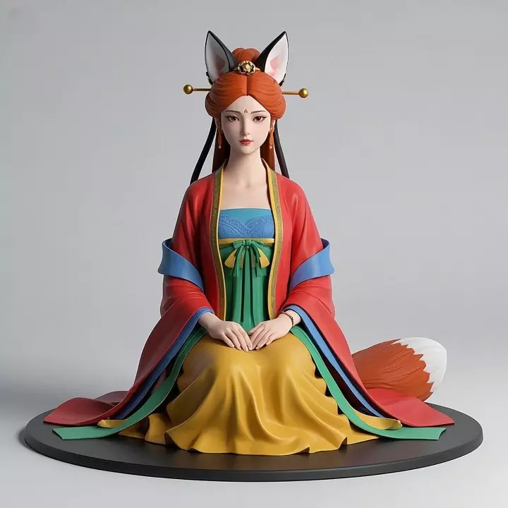 4434 Fox Spirit Woman in Pu Song Ling Style STL DND ARTE 3D print model