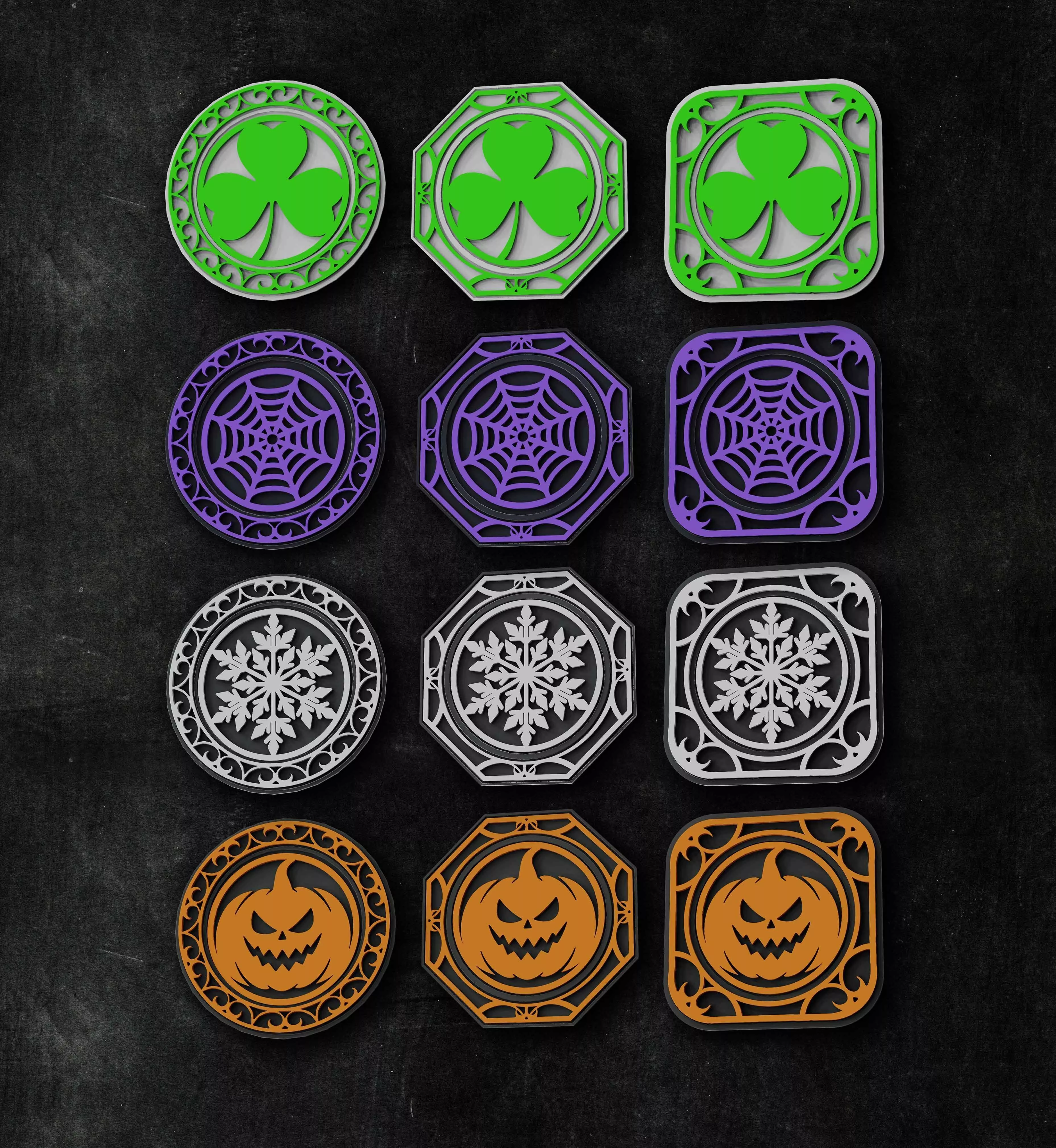 Fantasy coasters campaign 3D print model