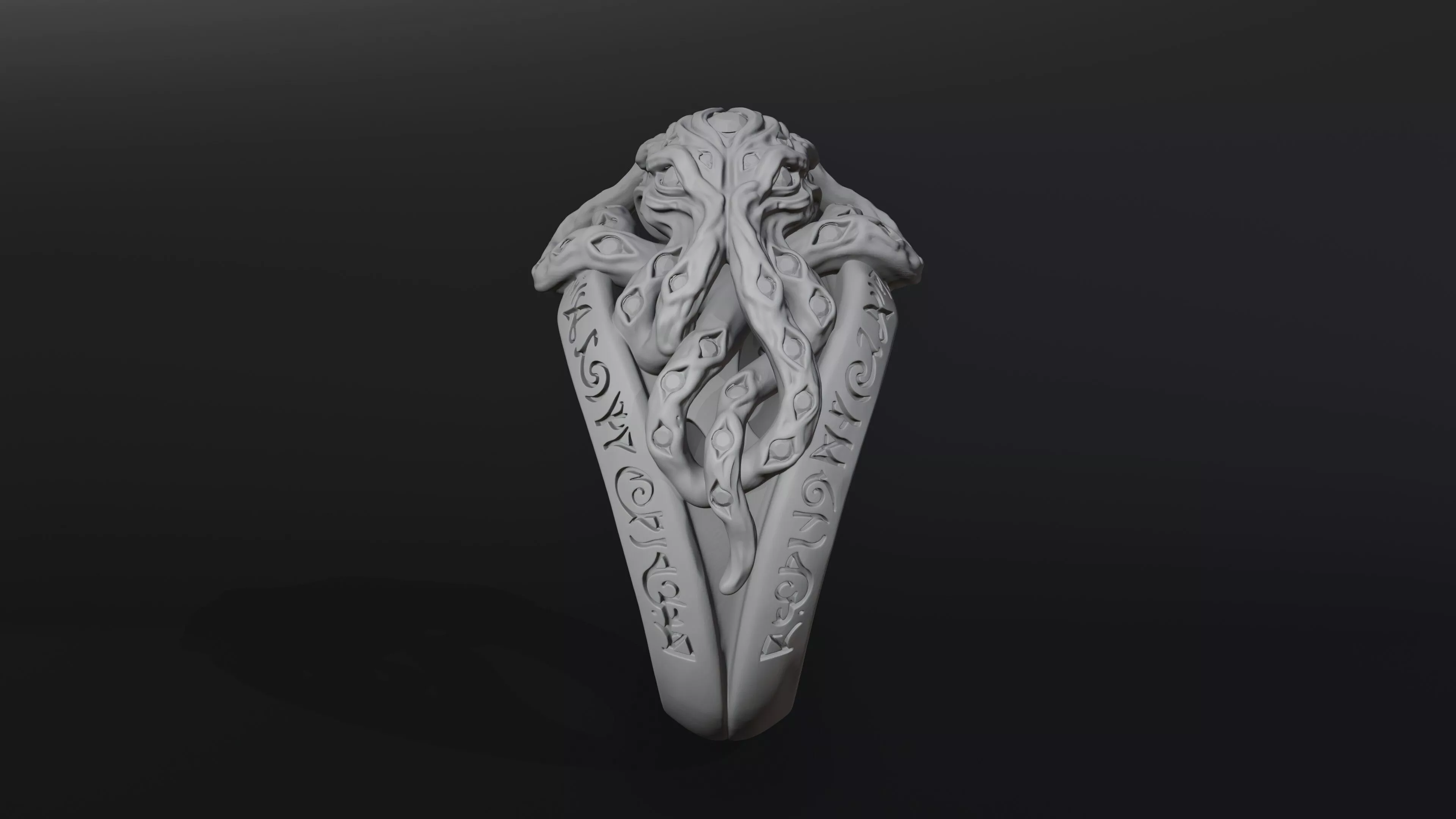 Kraken Octopus Tentacle Ring 3D Print Model 3D print model