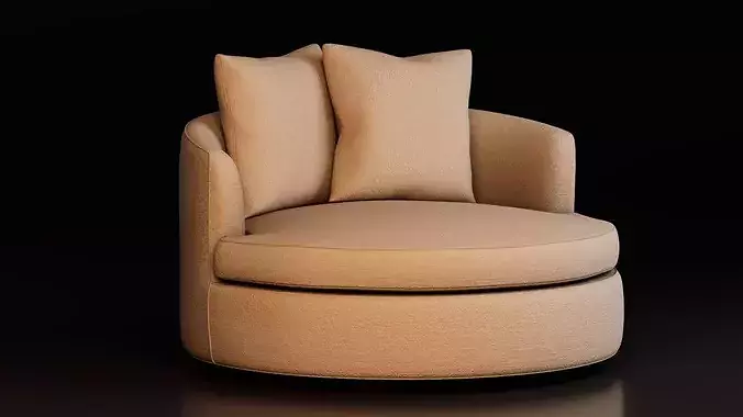 Modern Luxury Lounge Chair Collection Low-poly 3D model 7
