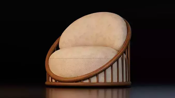 Modern Luxury Lounge Chair Collection Low-poly 3D model 4