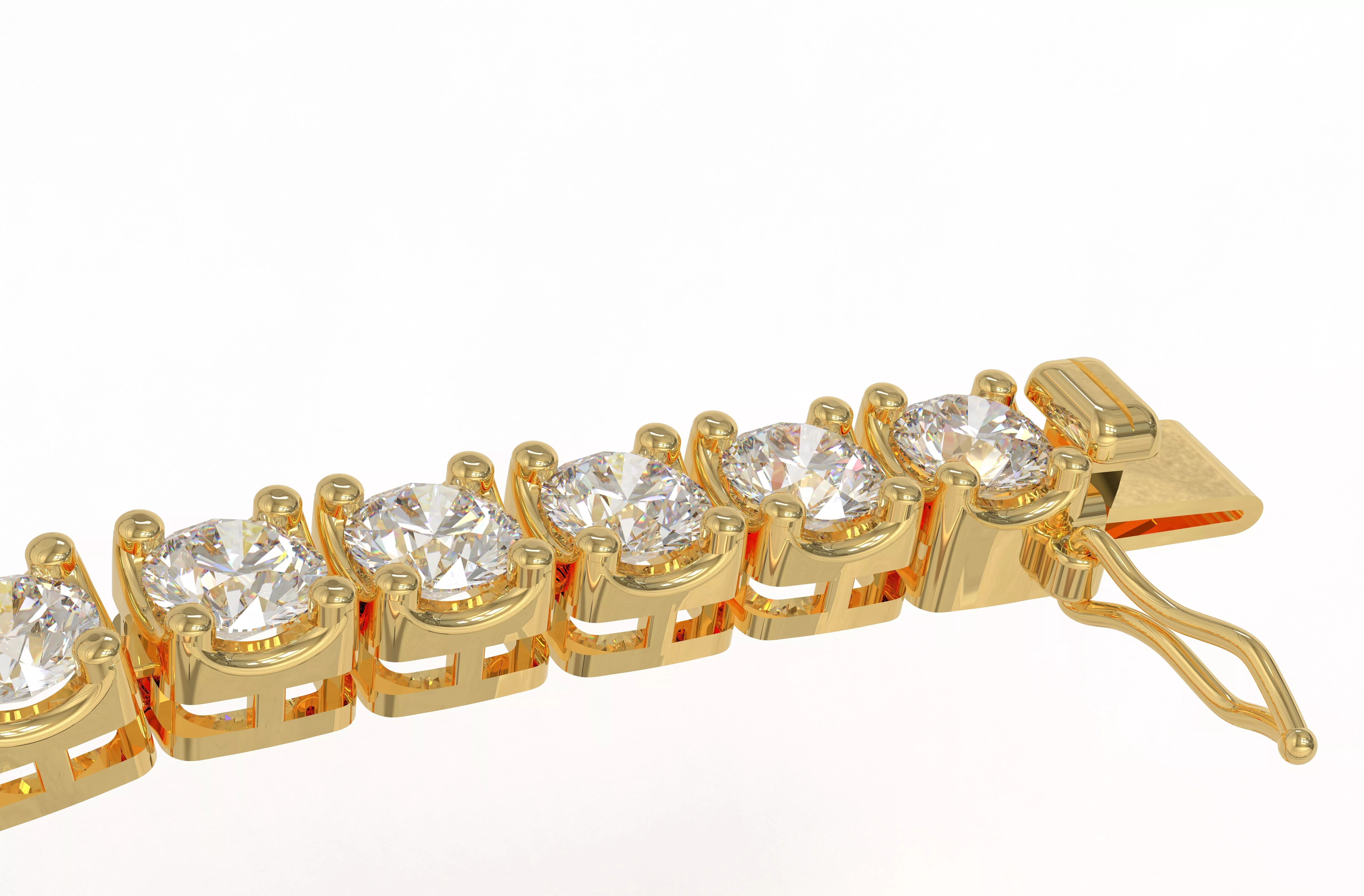 Diamond Tennis Bracelet Style 060726 3D print model