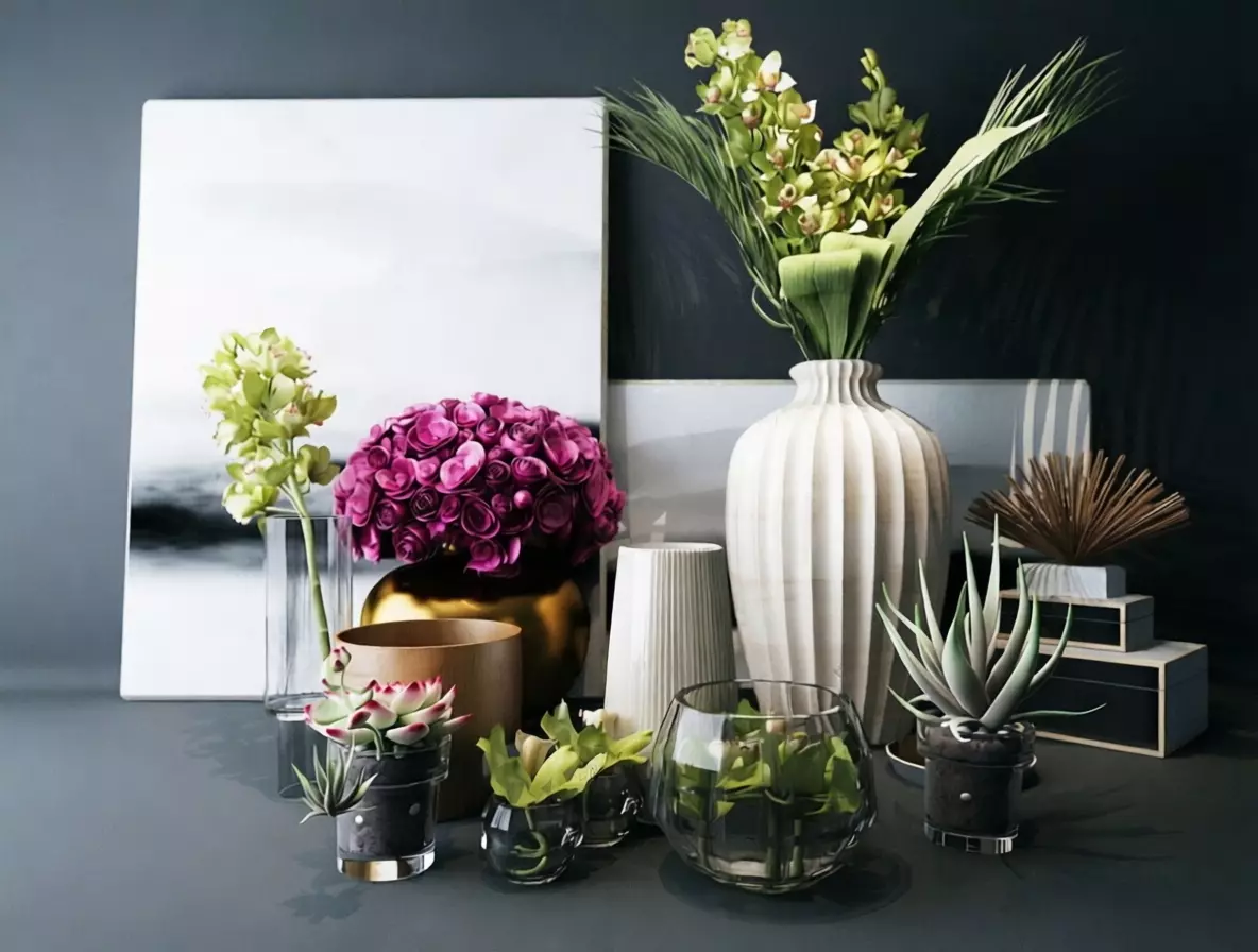 Nordic style flower vase set Texture