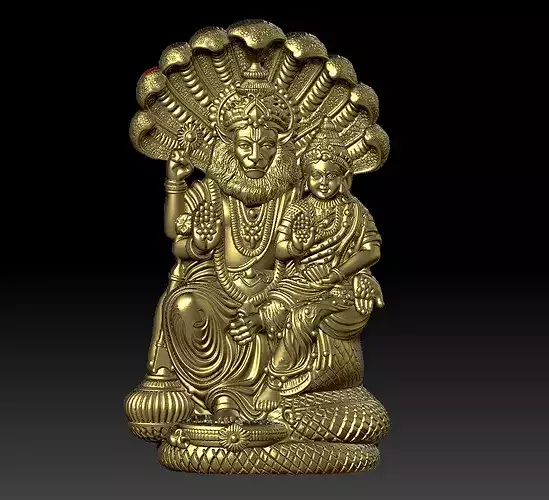 lord Lakshmi Narasimha Divine Pendant - Spiritual Jewelry Design