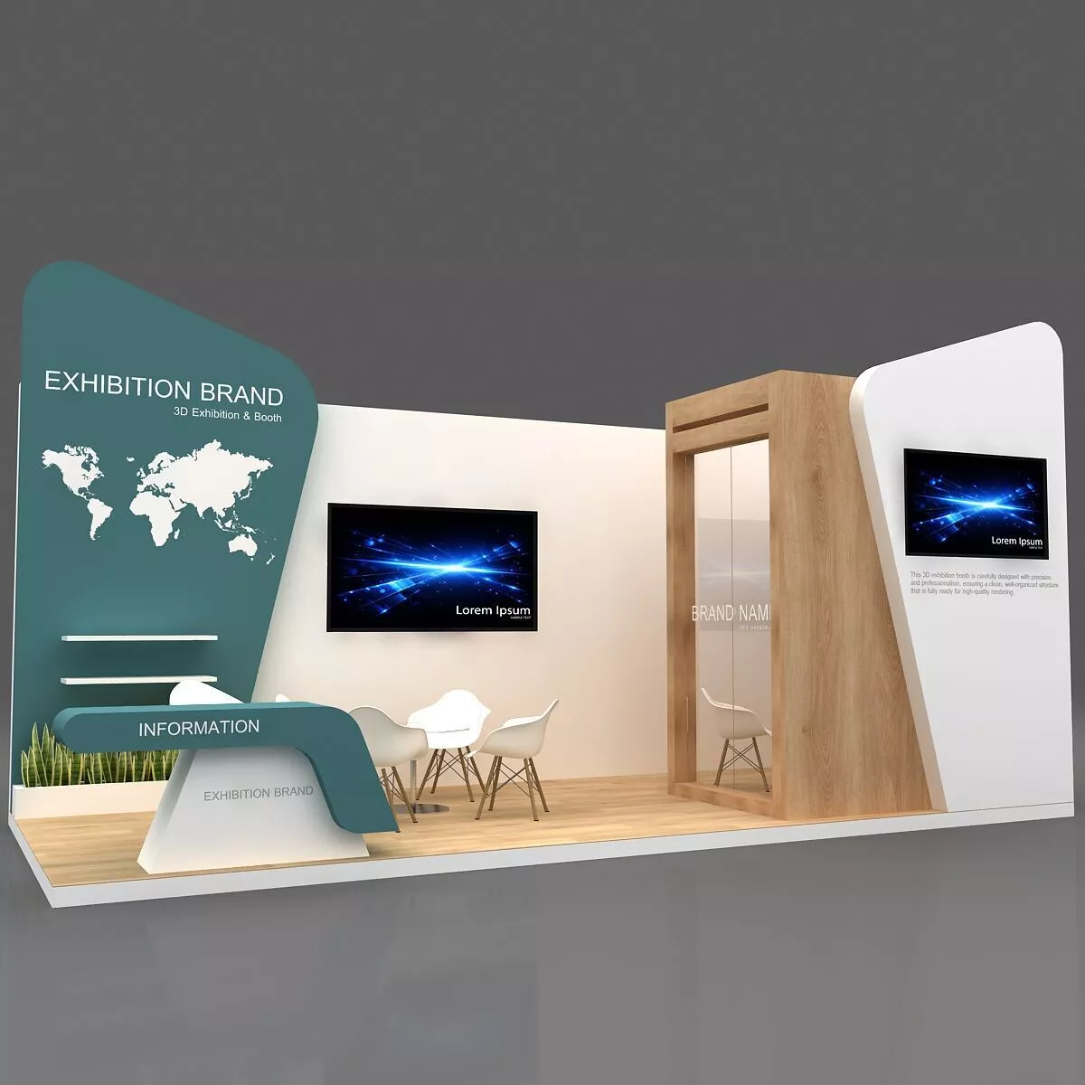 stall exhibition booth 3D model