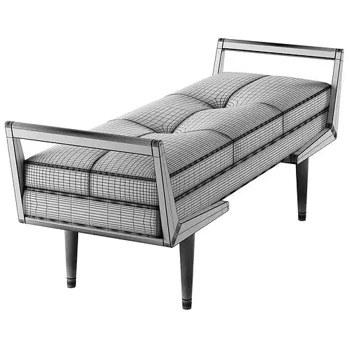 Waylon Bench By Uttermost 3D model 6