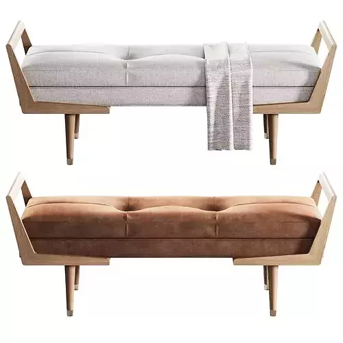 Waylon Bench By Uttermost 3D model 3