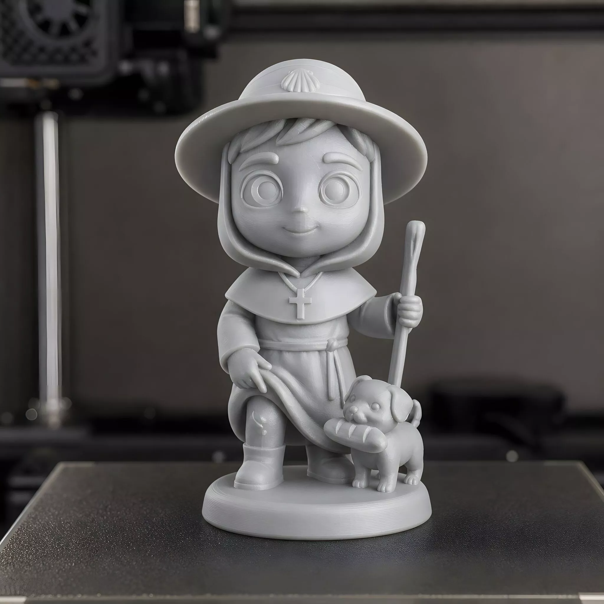 Chibi Saint Roch Pilgrim Dog 3D Print Model 3D print model