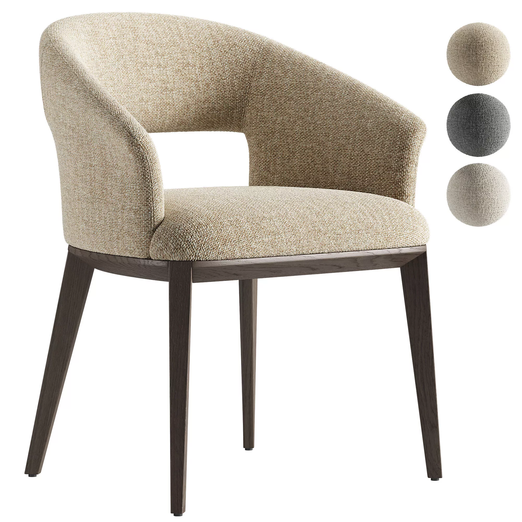 Jermain Dining Chair 3D model