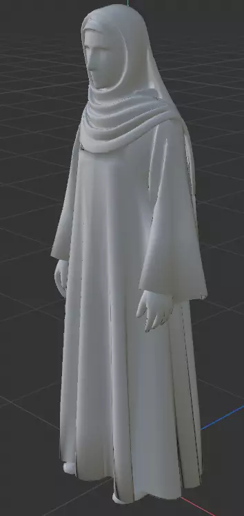 Woman In Abaya 3D model