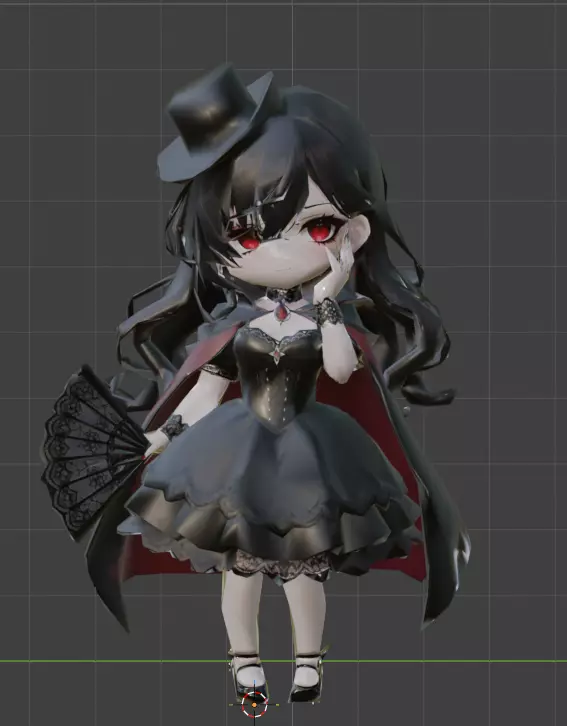 Chibi Female Vampire - Game Ready 3D Model Low-poly 3D model