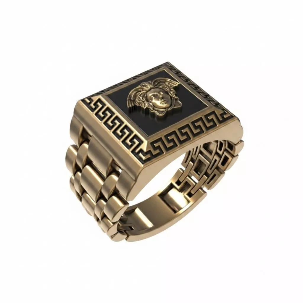 Rolex ring with Goetz pattern 3D print model 3D print model