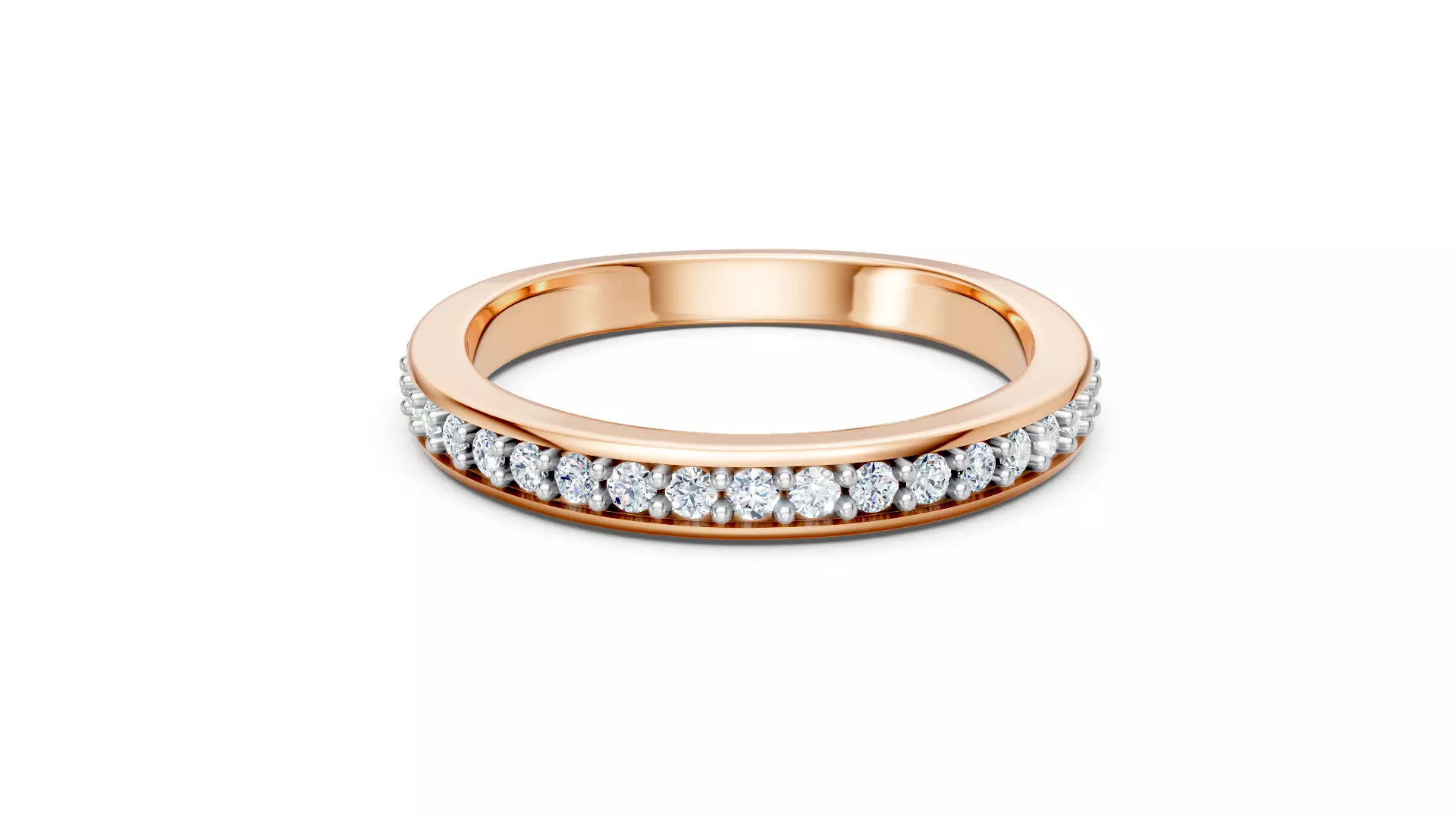 Half eternity Ring STL Printable Jewelry CAD Free 3D print model