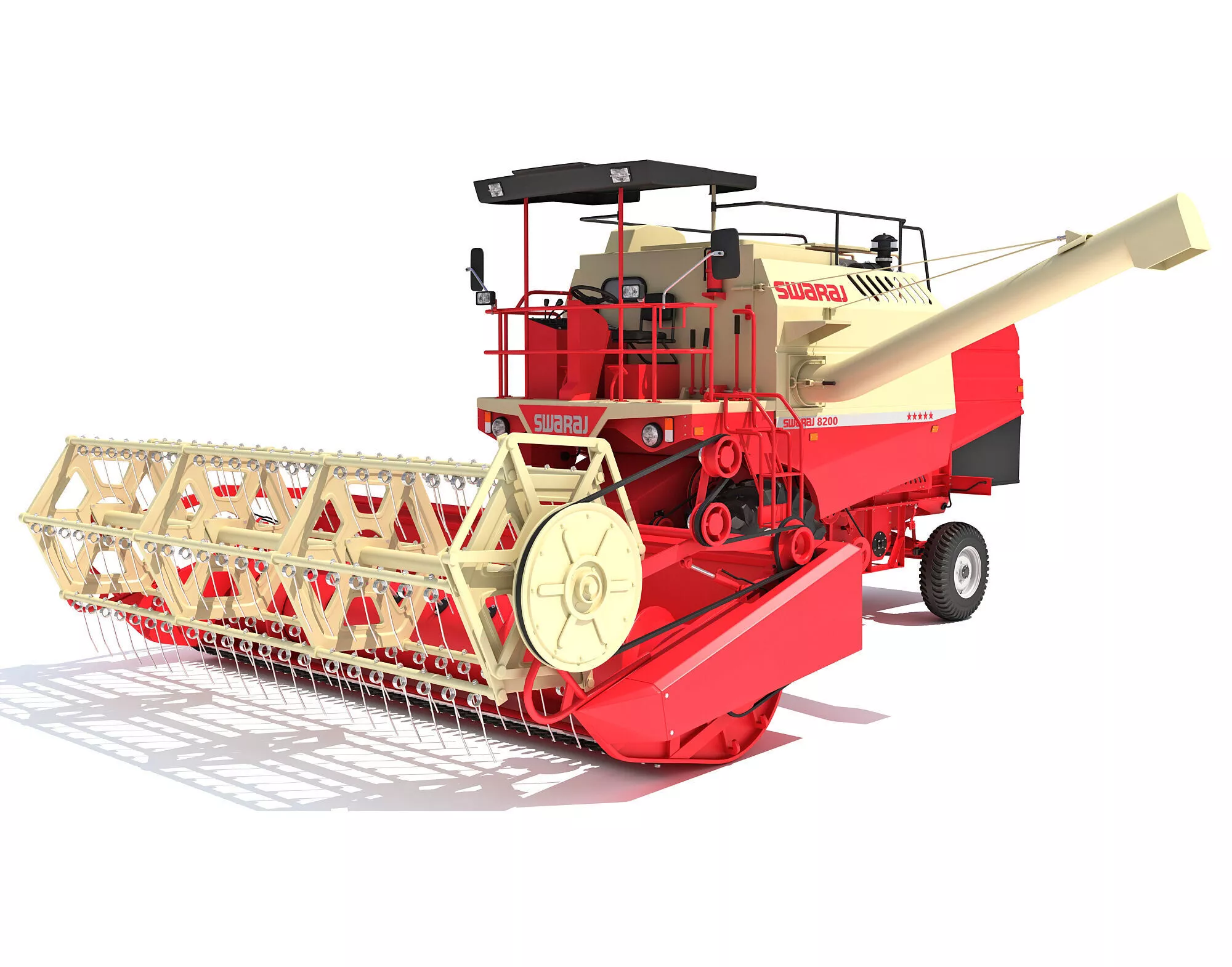 Swaraj Multi Crop Combine Harvester Agricultural Machinery 3D model