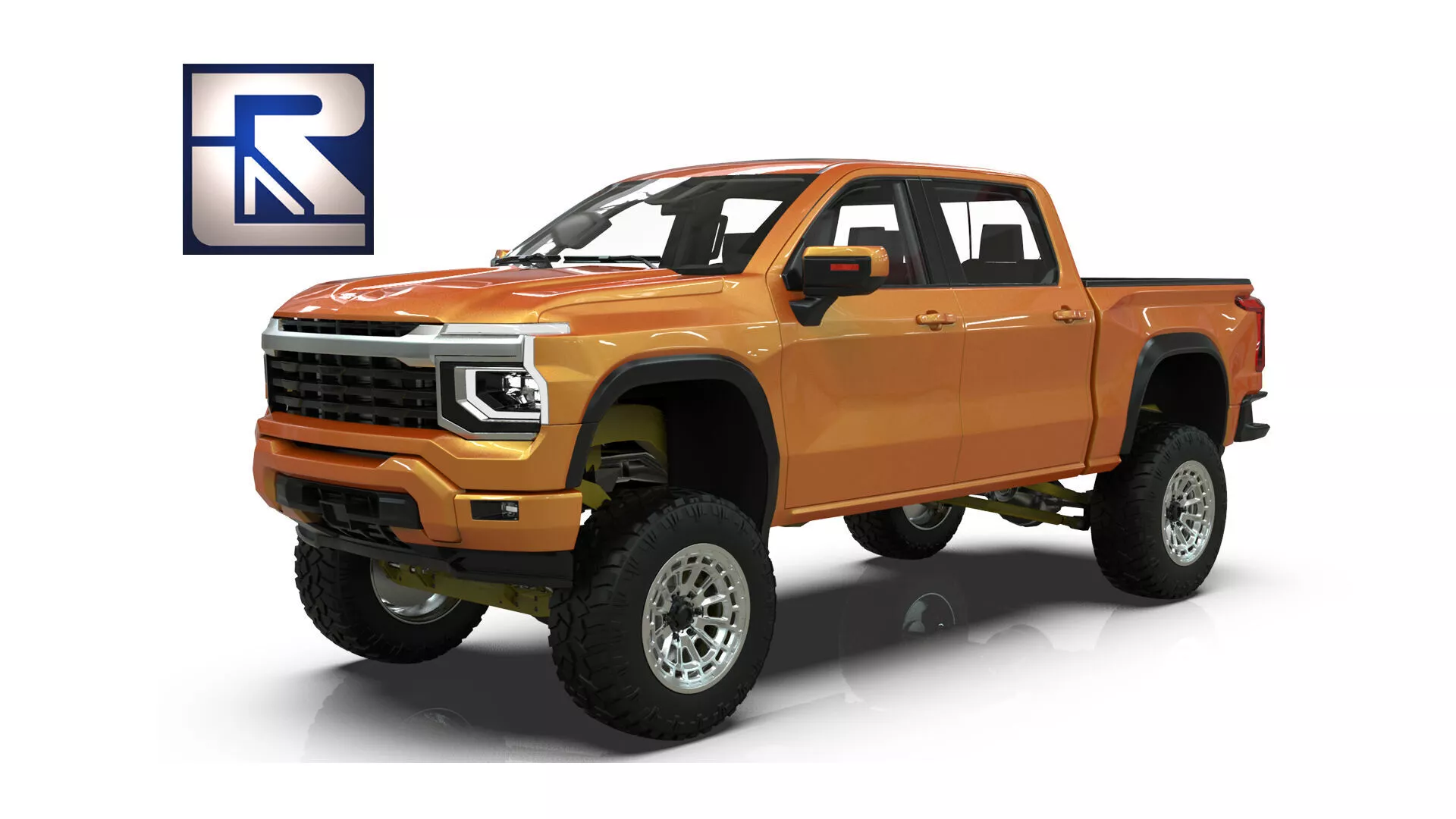 2027 Crew Cab Lifted 4x4 Off Road Pickup Truck 3D model
