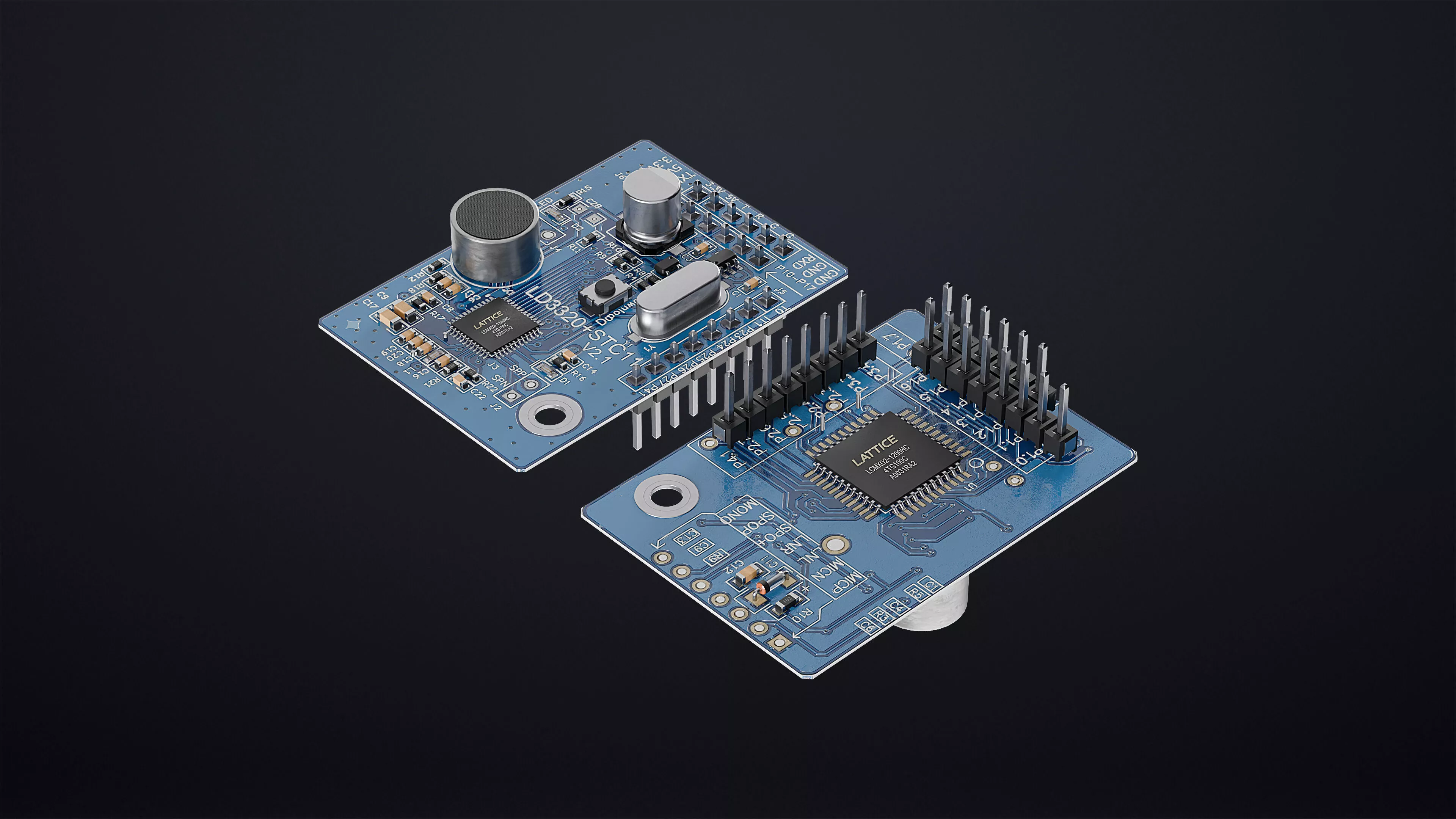 LD3320A Serial Speech Recognition Module 3D model