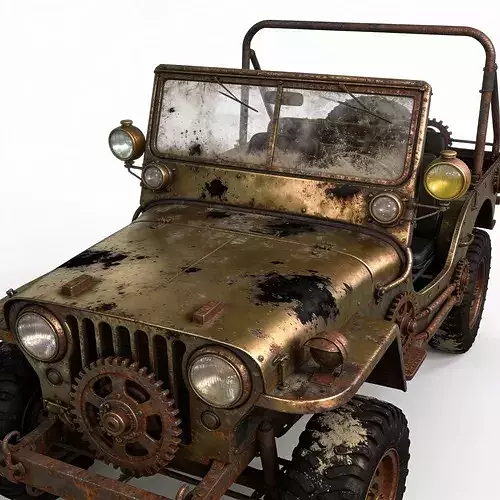 Rusted Steampunk Willys Jeep