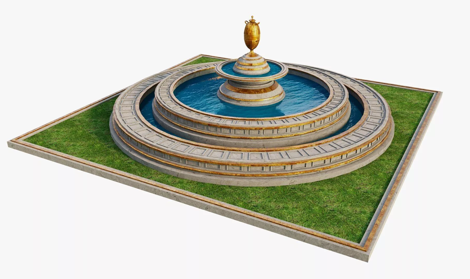 Classic Urn Fountain Free 3D model