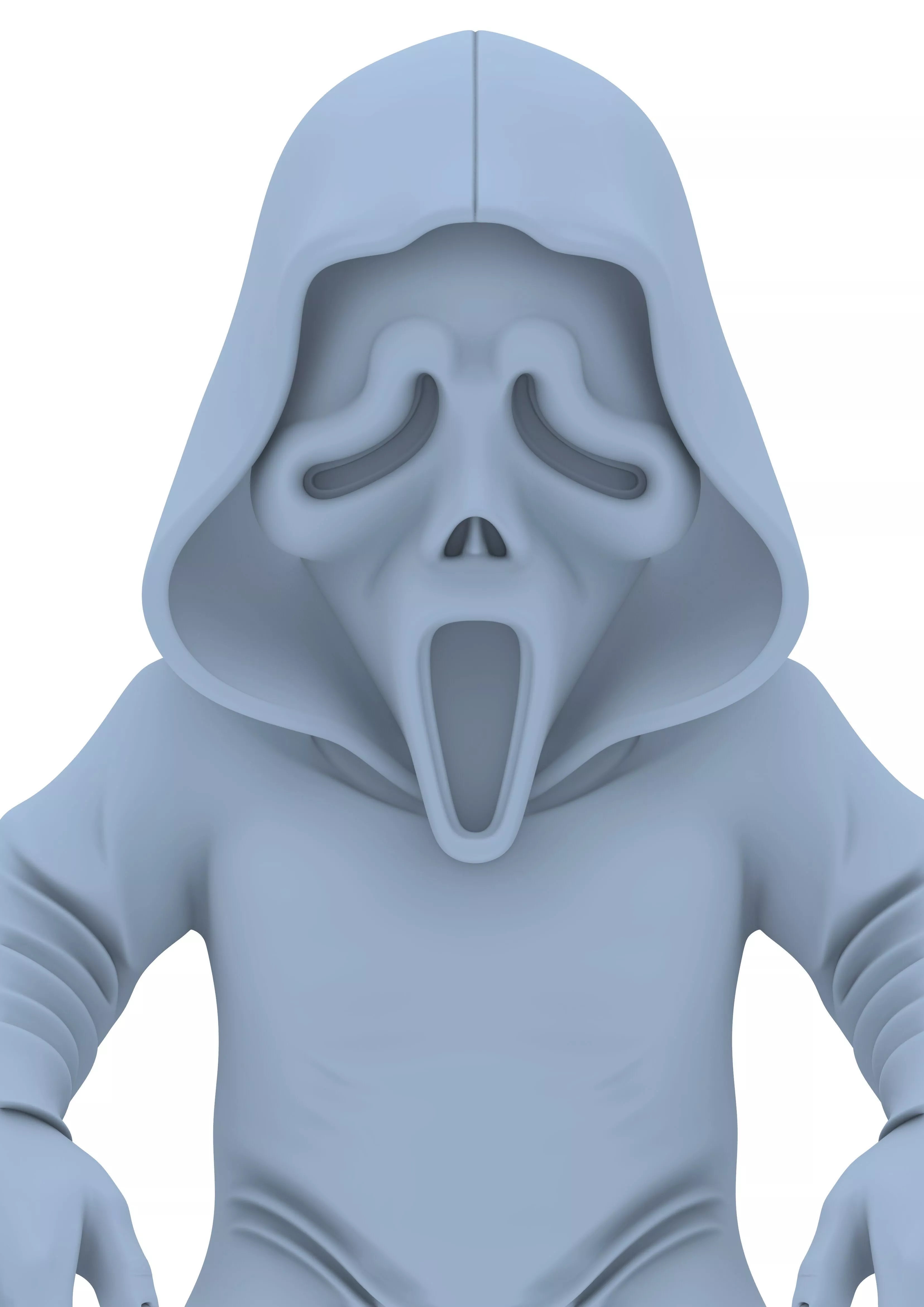 Ghost Face Female Horror Face Girl Stylized Slasher Figurine 3D print model