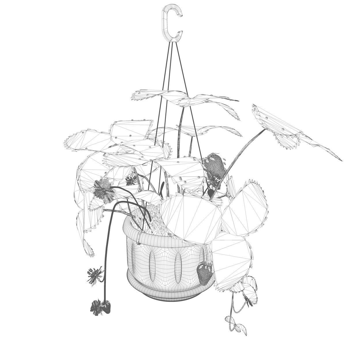 Strawberries in a pot 3D model_6