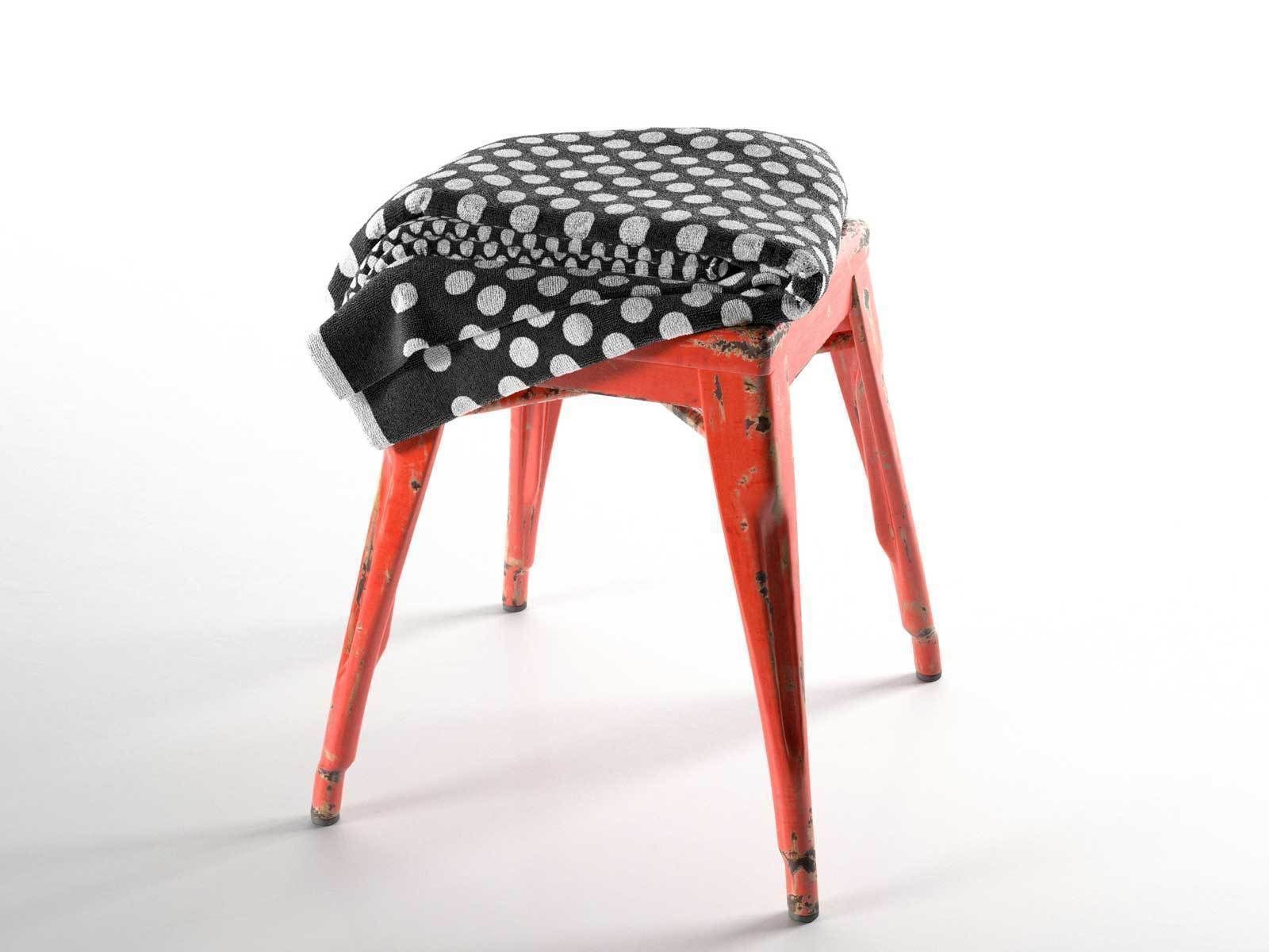 Tolix Stools with Towel 3D model_1