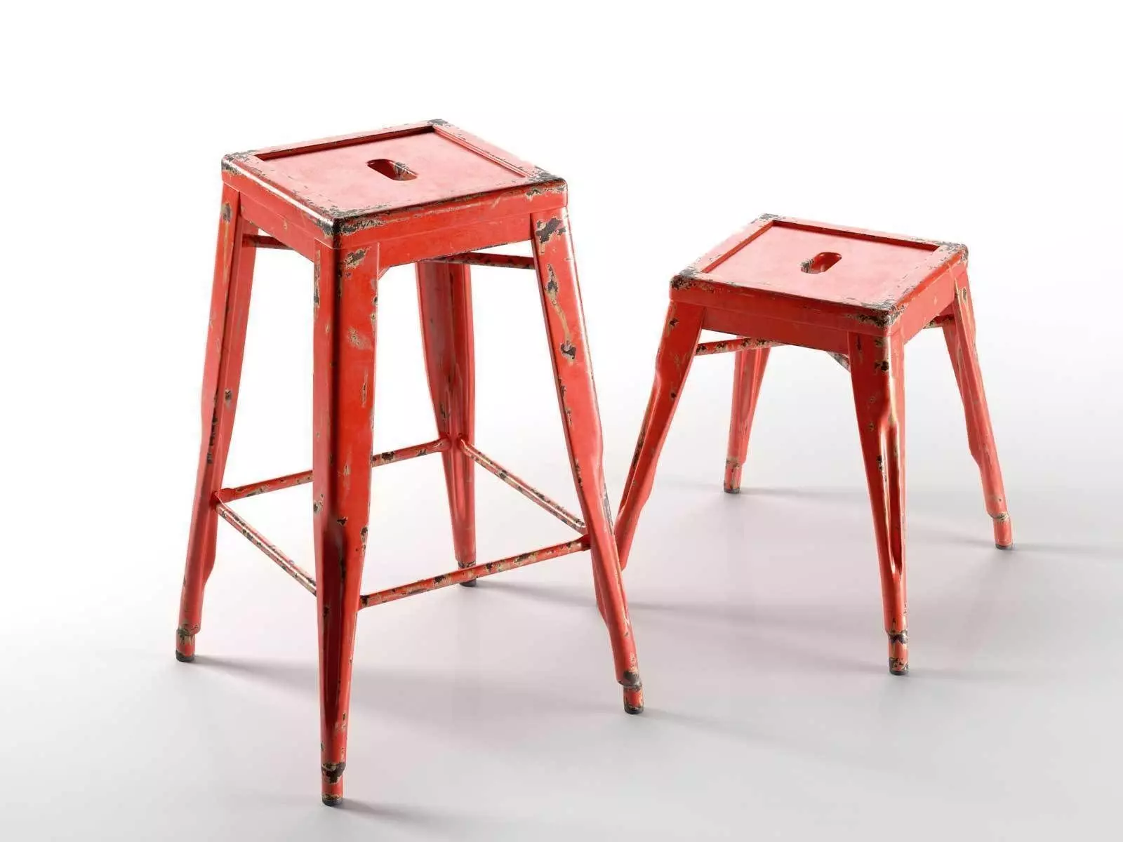 Tolix Stools with Towel 3D model_0