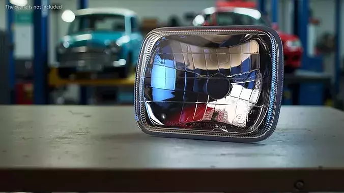 Car Headlight 3D model 4